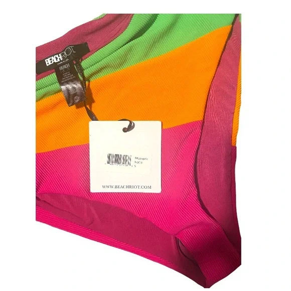 NWT Beach Riot Joyce Stripe Cutout Swimsuit - Picture 3 of 4